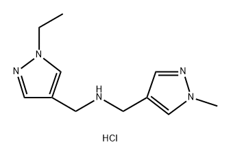 1-(1-ethyl-1H-pyrazol-4-yl)-N-[(1-methyl-1H-pyrazol-4-yl)methyl]methanamine Structure