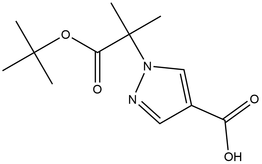 1-(2-tert-butoxy-1,1-dimethyl-2-oxoethyl)-1H-pyrazole-4-carboxylic acid Structure