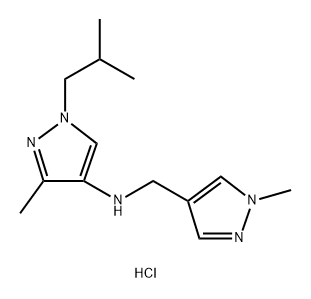 1-isobutyl-3-methyl-N-[(1-methyl-1H-pyrazol-4-yl)methyl]-1H-pyrazol-4-amine Structure