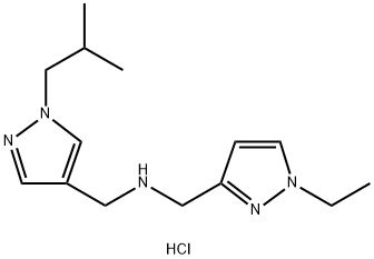 1-(1-ethyl-1H-pyrazol-3-yl)-N-[(1-isobutyl-1H-pyrazol-4-yl)methyl]methanamine Structure