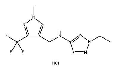 1-ethyl-N-{[1-methyl-3-(trifluoromethyl)-1H-pyrazol-4-yl]methyl}-1H-pyrazol-4-amine Structure