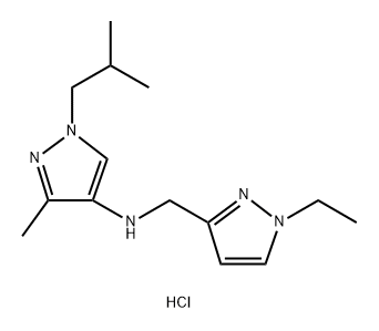 N-[(1-ethyl-1H-pyrazol-3-yl)methyl]-1-isobutyl-3-methyl-1H-pyrazol-4-amine Structure