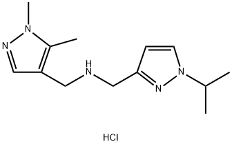 1-(1,5-dimethyl-1H-pyrazol-4-yl)-N-[(1-isopropyl-1H-pyrazol-3-yl)methyl]methanamine Structure