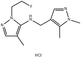 N-[(1,5-dimethyl-1H-pyrazol-4-yl)methyl]-1-(2-fluoroethyl)-4-methyl-1H-pyrazol-5-amine Structure