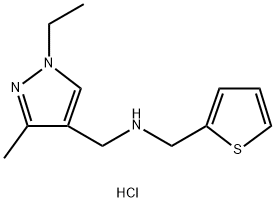 1-(1-ethyl-3-methyl-1H-pyrazol-4-yl)-N-(2-thienylmethyl)methanamine Structure