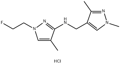 N-[(1,3-dimethyl-1H-pyrazol-4-yl)methyl]-1-(2-fluoroethyl)-4-methyl-1H-pyrazol-3-amine Structure