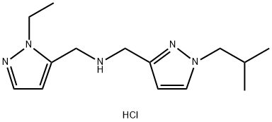 1-(1-ethyl-1H-pyrazol-5-yl)-N-[(1-isobutyl-1H-pyrazol-3-yl)methyl]methanamine Structure