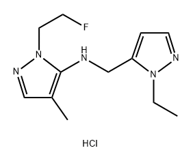 N-[(1-ethyl-1H-pyrazol-5-yl)methyl]-1-(2-fluoroethyl)-4-methyl-1H-pyrazol-5-amine Structure