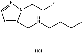 {[1-(2-fluoroethyl)-1H-pyrazol-5-yl]methyl}(3-methylbutyl)amine Structure