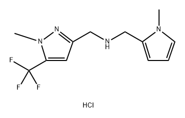 1-(1-methyl-1H-pyrrol-2-yl)-N-{[1-methyl-5-(trifluoromethyl)-1H-pyrazol-3-yl]methyl}methanamine Structure