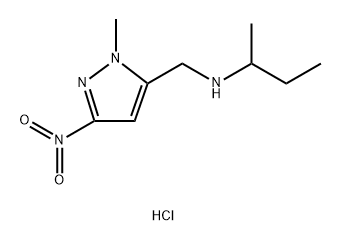 sec-butyl[(1-methyl-3-nitro-1H-pyrazol-5-yl)methyl]amine Structure