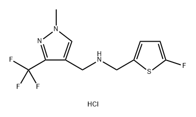 1-(5-fluoro-2-thienyl)-N-{[1-methyl-3-(trifluoromethyl)-1H-pyrazol-4-yl]methyl}methanamine Structure