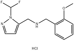 1-[1-(difluoromethyl)-1H-pyrazol-5-yl]-N-(2-methoxybenzyl)methanamine Structure