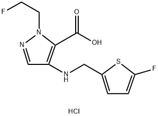 1-(2-fluoroethyl)-4-{[(5-fluoro-2-thienyl)methyl]amino}-1H-pyrazole-5-carboxylic acid Structure