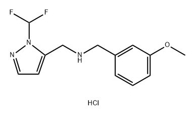 1-[1-(difluoromethyl)-1H-pyrazol-5-yl]-N-(3-methoxybenzyl)methanamine Structure