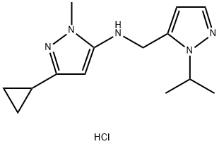 3-cyclopropyl-N-[(1-isopropyl-1H-pyrazol-5-yl)methyl]-1-methyl-1H-pyrazol-5-amine Structure