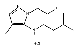 1-(2-fluoroethyl)-4-methyl-N-(3-methylbutyl)-1H-pyrazol-5-amine Structure