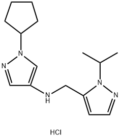 1-cyclopentyl-N-[(1-isopropyl-1H-pyrazol-5-yl)methyl]-1H-pyrazol-4-amine Structure