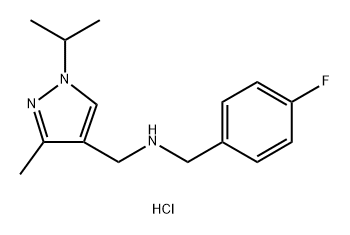 1-(4-fluorophenyl)-N-[(1-isopropyl-3-methyl-1H-pyrazol-4-yl)methyl]methanamine Structure