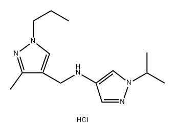 1-isopropyl-N-[(3-methyl-1-propyl-1H-pyrazol-4-yl)methyl]-1H-pyrazol-4-amine Structure