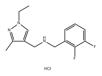 1-(2,3-difluorophenyl)-N-[(1-ethyl-3-methyl-1H-pyrazol-4-yl)methyl]methanamine Structure