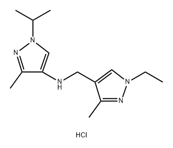 N-[(1-ethyl-3-methyl-1H-pyrazol-4-yl)methyl]-1-isopropyl-3-methyl-1H-pyrazol-4-amine Structure