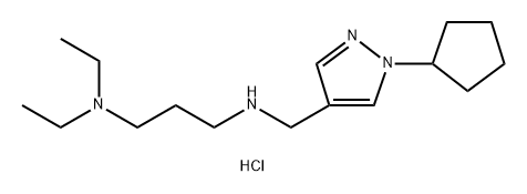 N'-[(1-cyclopentyl-1H-pyrazol-4-yl)methyl]-N,N-diethylpropane-1,3-diamine Structure