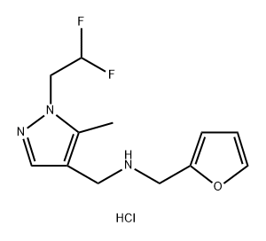 1-[1-(2,2-difluoroethyl)-5-methyl-1H-pyrazol-4-yl]-N-(2-furylmethyl)methanamine Structure