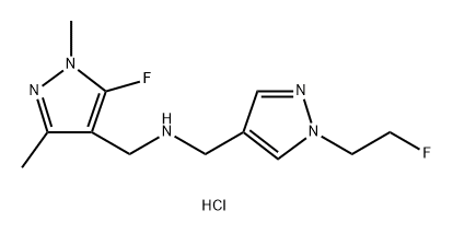 1-(5-fluoro-1,3-dimethyl-1H-pyrazol-4-yl)-N-{[1-(2-fluoroethyl)-1H-pyrazol-4-yl]methyl}methanamine Structure