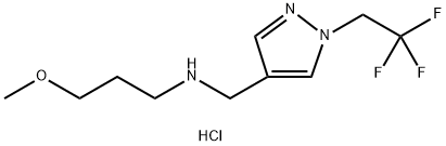 3-methoxy-N-{[1-(2,2,2-trifluoroethyl)-1H-pyrazol-4-yl]methyl}propan-1-amine Structure