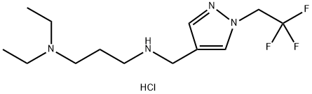 N,N-diethyl-N'-{[1-(2,2,2-trifluoroethyl)-1H-pyrazol-4-yl]methyl}propane-1,3-diamine Structure