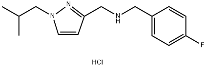 1-(4-fluorophenyl)-N-[(1-isobutyl-1H-pyrazol-3-yl)methyl]methanamine Structure