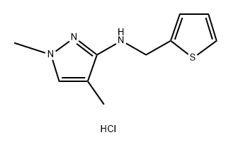 1,4-dimethyl-N-(2-thienylmethyl)-1H-pyrazol-3-amine Structure