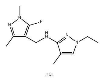 1-ethyl-N-[(5-fluoro-1,3-dimethyl-1H-pyrazol-4-yl)methyl]-4-methyl-1H-pyrazol-3-amine Structure