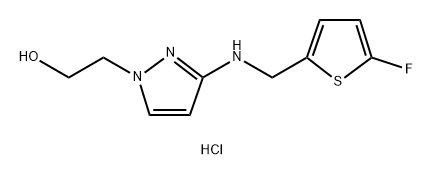 2-(3-{[(5-fluoro-2-thienyl)methyl]amino}-1H-pyrazol-1-yl)ethanol Structure