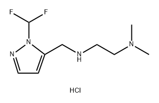 N'-{[1-(difluoromethyl)-1H-pyrazol-5-yl]methyl}-N,N-dimethylethane-1,2-diamine Structure