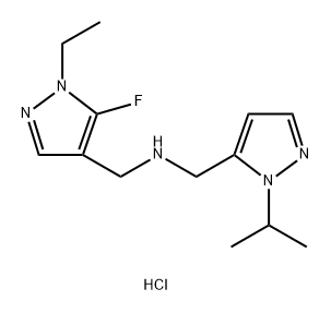 1-(1-ethyl-5-fluoro-1H-pyrazol-4-yl)-N-[(1-isopropyl-1H-pyrazol-5-yl)methyl]methanamine Structure