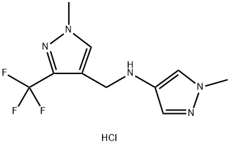 1-methyl-N-{[1-methyl-3-(trifluoromethyl)-1H-pyrazol-4-yl]methyl}-1H-pyrazol-4-amine Structure