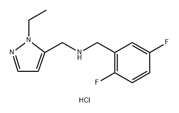 1-(2,5-difluorophenyl)-N-[(1-ethyl-1H-pyrazol-5-yl)methyl]methanamine Structure