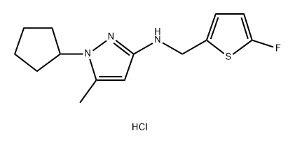 1-cyclopentyl-N-[(5-fluoro-2-thienyl)methyl]-5-methyl-1H-pyrazol-3-amine Structure