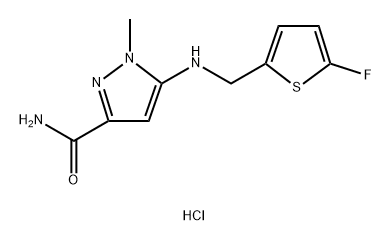 5-{[(5-fluoro-2-thienyl)methyl]amino}-1-methyl-1H-pyrazole-3-carboxamide Structure