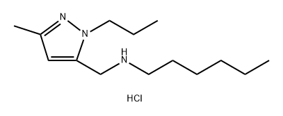 hexyl[(3-methyl-1-propyl-1H-pyrazol-5-yl)methyl]amine Structure