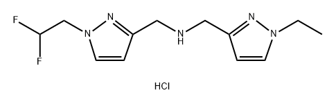 1-[1-(2,2-difluoroethyl)-1H-pyrazol-3-yl]-N-[(1-ethyl-1H-pyrazol-3-yl)methyl]methanamine Structure