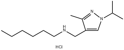 hexyl[(1-isopropyl-3-methyl-1H-pyrazol-4-yl)methyl]amine Structure