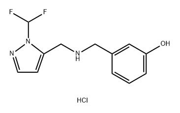 3-[({[1-(difluoromethyl)-1H-pyrazol-5-yl]methyl}amino)methyl]phenol Structure