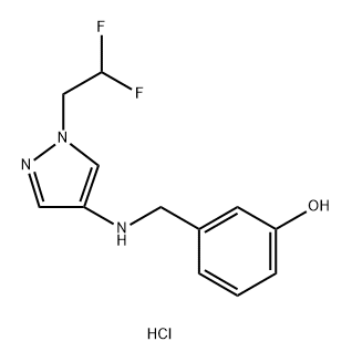 3-({[1-(2,2-difluoroethyl)-1H-pyrazol-4-yl]amino}methyl)phenol Structure