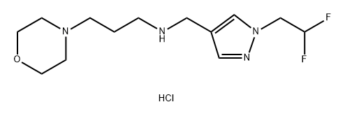 {[1-(2,2-difluoroethyl)-1H-pyrazol-4-yl]methyl}(3-morpholin-4-ylpropyl)amine Structure