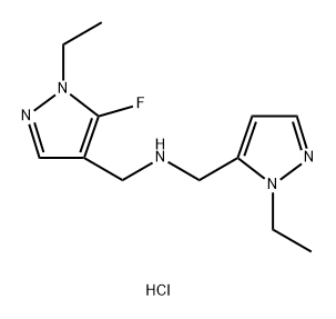 1-(1-ethyl-5-fluoro-1H-pyrazol-4-yl)-N-[(1-ethyl-1H-pyrazol-5-yl)methyl]methanamine Structure