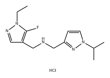 1-(1-ethyl-5-fluoro-1H-pyrazol-4-yl)-N-[(1-isopropyl-1H-pyrazol-3-yl)methyl]methanamine Structure