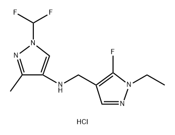 1-(difluoromethyl)-N-[(1-ethyl-5-fluoro-1H-pyrazol-4-yl)methyl]-3-methyl-1H-pyrazol-4-amine Structure